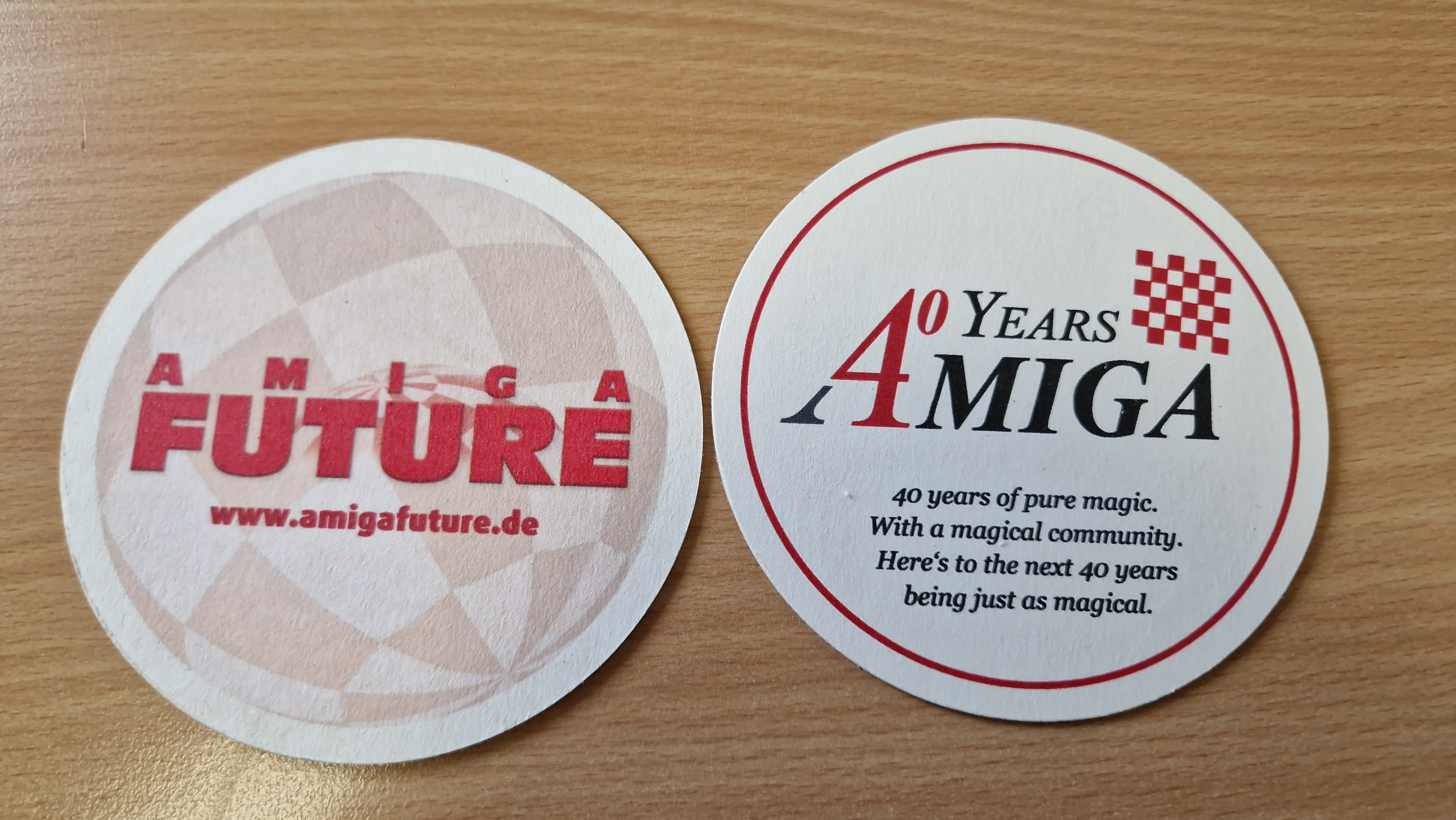40 Years Amiga / Amiga Future - Beermat 40 Years Amiga / Amiga Future - Beermat