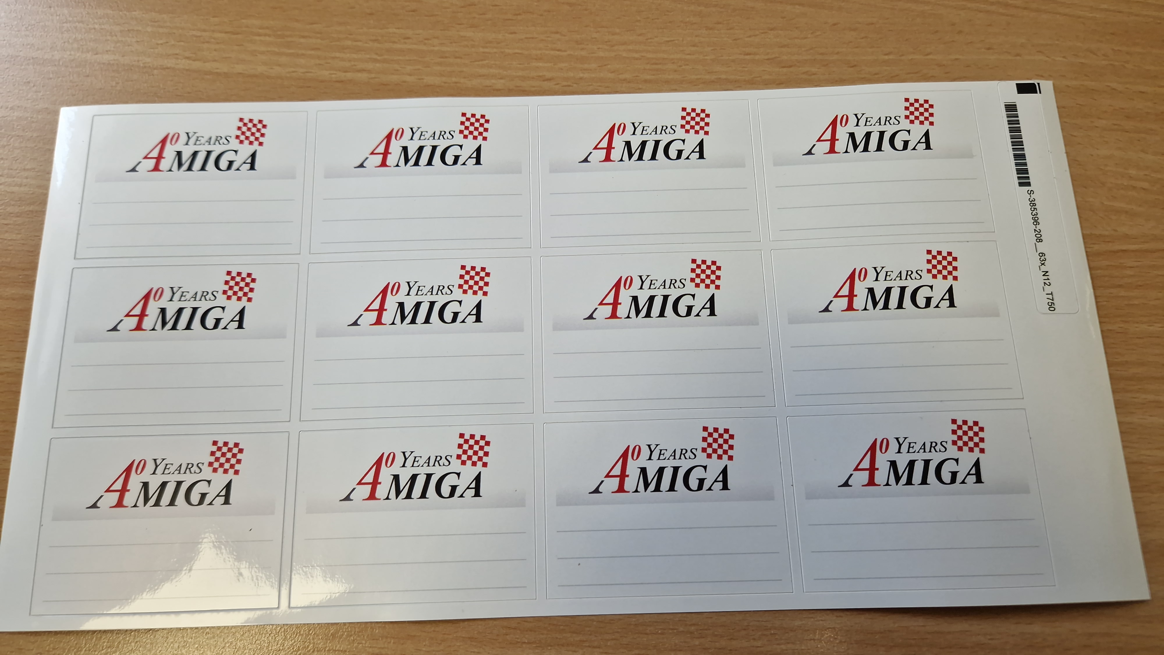 40 Years Amiga -  Floppy Sticker "Lines"